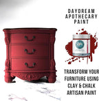 Daydream Apothecary Premium Chalk Style Paint for Furniture, Home Décor, Wood, DIY Interior Projects, Quick Dry, No Prep or Prime Needed, Matte Burgundy Red - 8oz