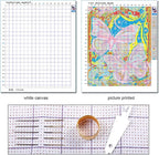 Redxing Stamped Cross Stitch Kits Full Range of Embroidery Starter Kits- Needlepoint Counted Cross Stitch Kits for Beginner Adults 11CT Printed Embroidery Kit-Abstract Cat 18x18 inch