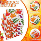 60 Pcs Fall Leaves Cocktail Paper Napkins 6.5 x 6.5 Inches Disposable Paper Napkins Dessert Beverage Napkin for Decoupage Luncheon Napkin for Party Wedding Birthday Party