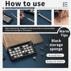33 PCS Leather Stamping Tool Set, 32 PCS Leather Stamps Patterns + 1 Stamping Handle for Craft, Quality Craft Tool Stamp Set for DIY Beginners and Professionals