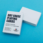 Dry Erase Blank Playing Cards w/Box, Poker Size - 2.5" x 3.5", 45 Reusable Cards, Flashcards, Board Game & Note Cards