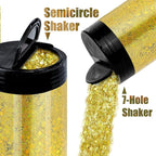 Estanoite Holographic Chunky Glitter, 160G/5.64OZ Craft Glitter for Resin, Metallic Iridescent Chunky Glitter Sequin Flake, Cosmetic Glitter for Makeup Body Nail Face Eye, Glitter Tumbler (Autumn)