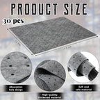 Hoolerry Oil Absorbent Pads Weight Dimpled Pad Garage Accessories Water Absorbent Mat Oil Spill Mat for Absorbing Protecting Home Garage Basement (13.5 x 17.5 Inch,Gray,200 Pcs)