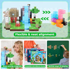 Magnetic Blocks-100PCS Magnetic Building Blocks Magnet Cube Toys Stacking, Build Forest World Set, STEM Montessori Sensory Toys for Kids Boys Girls Age 3 4 5 6 7 8 9 10 Birthday Gifts