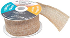 Mandala Crafts Natural Burlap Ribbon 2 Inches Wide Jute Ribbons for Crafts - 20 Yds Roll Rustic Burlap Wrap Trim Ribbons for Wreaths Bows Wedding Party Decoration
