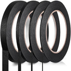 Epakh 4 Rolls Pinstripe Tape, Masking Tape in 1/16, 1/8, 1/4 and 1/2 Inch Wide, for Painters Automotive DIY Car Auto Paint Art(Black,55 yd)