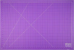 Breman Precision 24x36 Inch Self Healing Cutting Mat - 2-Sided 5-Ply PVC Purple/Gray Cutting Mats for Crafts, Sewing, Quilting and DIY Projects - Durable and Non-Slip Design with Precise Grid Lines