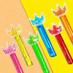 Princess Party Favors,24Pcs Glitter Crown Bubble Wands for Kids,Bling Crown Bubble Wand for Princess Birthday Party Supplies,Classroom Prizes Pinata Goodie Bag Stuffers Gift