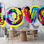 wall26 Colorful Graffiti Large Wall Mural, Removable Peel and Stick Wallpaper, Home Decor - 132x192 inches