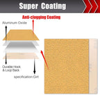 50 Pcs Premium Sand Paper, 1/4 Sand Paper Sheet Hook and Loop Backing 80/120/150/220/320/400 Grit Sandpaper Assortment Sandpaper for Wood Metal Automotive Palm Sanders 5.5" x 4.5"