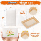 FIXSMITH Mini Stretched Canvas for Painting - 24 Pack 3 x 5 Inch, 2/5” Profile Small Canvases, 100% Cotton Primed Blank Canvas, Home Decor Project, Art Supplies for Acrylic Oil Painting