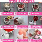 JDH 2 PCS Rose Ball Round Candle Mold 3D Rose Flowers Silicone Mold Flower Molds de silicona para velas for Candy & Home Decor - Resin Casting & Making Molds for Candle, Resin, Soap & Chocolate