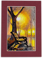 5x7 Mat for 8.5x11 Frame - Precut Mat Board Acid-Free Show Kit with Backing Board, and Clear Bags Maroon 5x7 Photo Matte Made to Fit a 8.5x11 Picture Frame Matboard for Framing, Pack of 1 Mat