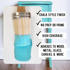 Daydream Apothecary Premium Chalk Style Paint for Furniture, Home Décor, Wood, DIY Interior Projects, Quick Dry, No Prep or Prime Needed, Matte Aqua - 16oz