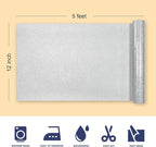 Silver Glitter HTV Heat Transfer Vinyl, 12" x 5ft lron on Vinyl, for T-Shirt Ironing, Vinyl HTV Easy to Cut and Weed, The Best Choice for DIY Creativity. (Silver, 12" x5ft)