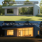 LEMON CLOUD One Way Window Privacy Film See Out Not in Reflective Mirror UV Window Cling Sun Blocking Heat Control Glare Control with Tools,29.5 Inch x 157.4 Inch