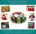 BlesSew Sewing Threads - 10 Large Spools of Polyester Thread for Hand, Quilting & Sewing Machine - Christmas and Festive Shades Colors - 1000 Yards Per Spool