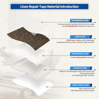 KING MOUNTAIN Linen Repair Patches, Self-Adhesive Linen Fabric Patches, 4 X 63 inch Extra Size, Multi Color, Can be Used for Linen Sofa Repair and Linen Clothes Repair (Dark Brown2.0)
