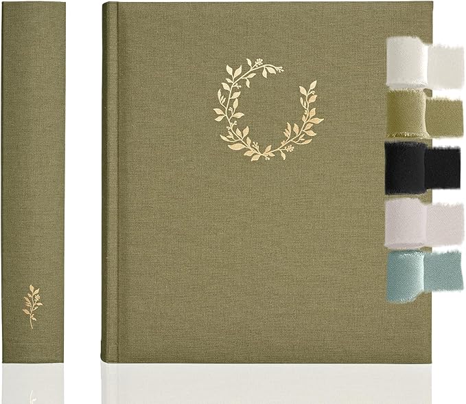Premium Scrapbook Album – Photo Album with Writing Space – 100 Pages for Multiple Sizes 4x6, 5x7, 6x8, 8x10 – Holds 500 Photos – Wedding, Baby, Travel & Family Memories