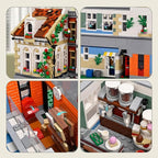 ZenithFlow Street View Building Blocks Kit, Brick Square Mini Blocks Construction Toys European Architecture Model House Store Building Set, Idea Gifts Home Decoration Collection for Adults 3299 PCS