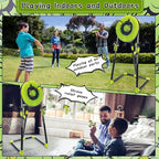 Axe Throwing Game for Backyard - 4 in 1 Outdoor Games for Kids Adults Family - Bristle Target, Bow & 5 Arrow, 3 Throwing Axes, 3 Ninja Stars, 6 Darts Includes - Archery Games for Yard Lawn Carnival
