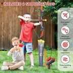 GMAOPHY 2 Pack Bow and Arrow Toy for 5 6 7 8 9 10 11 12 Year Old Boys, Birthday for Kids, Indoor Outdoor Sport Games Toys for Ages 4-8 8-12, LED Light Up Archery Set with 20 Toy Arrows (Red)