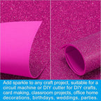 PATIKIL 2mm(1/10") Thick Non Adhesive Glitter Foam Sheet 16x24inch(40x60cm) Purple Red, EVA Shiny Foam Board for Craft, 6 Pcs