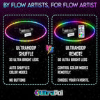 UltraHoop Remote LED Hoop - Wireless Control 60 Color Changing LED Lights w/ 300+ Modes & Patterns - Rechargeable Battery, HDPE Collapsible, Advanced to Beginner Hoola Hoops - 26” x 5/8" OD - UltraPoi