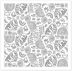 CHGCRAFT Bohemian Graphics Polymer Clay Texture Sheets Doodle Style Silicone Texture Stamp Clay Texture Mat Modeling Pattern Pad Sheets for Jewelry and Earrings Tools, 5.5x5.5 inch