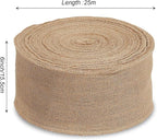 KINJOEK 6 Inch Wide 27 Yards Burlap Ribbon, Natural Jute Fabric Ribbon, Crafts Ribbon for Christmas, Wedding, Gifts, Burlap Fabric DIY for Decoration,