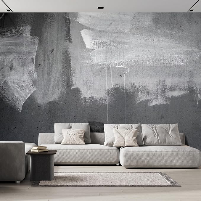 wall26 Grunge Concrete Wall Removable Wall Mural | Self-Adhesive Large Wallpaper - 120x144 inches