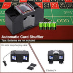 ITOME Automatic Card Shuffler, 2/4/6 Decks Electric Heavy Duty Card Shuffler for Cards Rechargeable and Battery Operated Perfect for Poker, UNO and Card Games