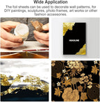 MECCANIXITY Gold Leaf Foil Sheet, Red Leaf Papers, 3.3 Inch x 3.1 Inch for Art Decoration, Sculptures, Painting, Pack of 150 Pcs