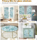 Window Privacy Film Stain Glass Window Film Rainbow Window Film Window clings Non-Adhesive Reusable Decorative for Room (Daisy Rainbow, 17.5 x 157.4 in)