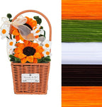 400 Pieces Craft Pipe Cleaners Bulk,Floral Stems for Pipe Cleaner Flowers with Floral Wires, Gardening Tape,Hot Glue Stick,Greeting Card,Bouquet Paper, Stamen & Ribbon,Festival Gifts for Kid,Adult