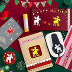 1 inch Christmas Punch for Craft, Deer Paper Punch for Paper Crafting, Reinforce Lever Action Deers Shape Hole Punches, Deer Punches for Scrapbooking Gifts DIY Arts