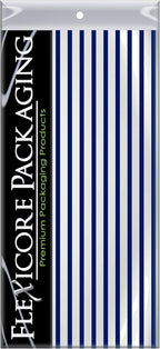 Flexicore Packaging Navy Blue Pin Stripe Print Gift Wrap Tissue Paper Size: 15 Inch X 20 Inch | Count: 100 Sheets | Color: Navy Pin Stripe