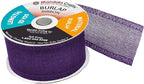 Mandala Crafts Purple Burlap Ribbon 2 Inches Wide Jute Ribbons for Crafts - 20 Yds Roll Rustic Burlap Wrap Trim Ribbons for Wreaths Bows Wedding Party Decoration
