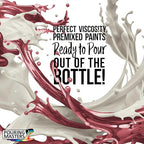 Pouring Masters Strawberry Red Metallic Pearl Ready to Pour Acrylic Pouring Paint - Premium 32-Ounce Pre-Mixed Fluid Acrylic Paint - Fluid Art Supplies for Canvas, Wood, Paper, Tile & Rocks