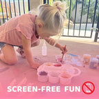 DIY Sidewalk Chalk Paint Set - Non-Toxic, Washable Powdered Chalk - Simply Mix in Water and Use a Paintbrush to Create Colorful Artwork on the Sidewalk or Chalkboard, For Kids Ages 5+