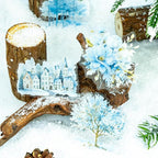 60Pcs Snow Country Winter PET Stickers, Large Landscape Stickers for Scrapbooking, DIY Crafts, Journaling, and Junk Journal Ephemera with Organizer