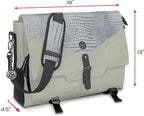 ENHANCE Collector's Edition RPG Player's Essentials DnD Bag - Dragon Hide Exterior Messenger Bag Fits 2-4 Books, Binders, Dice & Accessories, with 17 inch Laptop Slot, Battlemap Straps (Dragon Silver)
