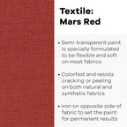 Textile Color Paint Mars RED
