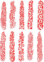 Clay Printing Stamps Urban Border Design Wood Blocks (Set of 10) Htag2157