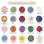 Yoption 360Pcs Peal White Sealing Wax Beads with 2 Spoons and 4 Tea Candles for Wax Seal Stamps, Cards, Wedding Invitations, Wine Packaging, Gift Wrap, Envelopes