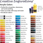 Creative Inspirations Acrylic Paint - Orange Yellow - 120 mL Tube - Smooth & Creamy Consistency, Vibrant Pigmentation, Great Coverage for Artists - Clean Up with Soap & Water
