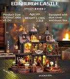 DIY Dollhouse Miniature House Kit,DIY Kit Mini House Model,1:24 Scale Creative Doll House Best Christmas Birthday Gift for Lovers Boys and Girls. (Edinburgh Castle)