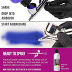 U.S. Art Supply Opaque Magenta Acrylic Special Effects Airbrush Paint - 8oz Ready to Spray Air Brush Paint for Nails, Models, Fabric - Water-Based Air Brush Painting