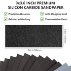 Sandpaper 8000 Grit, Wet Dry Sanding Sheets 9 x 3.6 Inch for Wood Furniture Finishing, Metal Sanding and Automotive Polishing, 14-Sheet