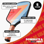 Boulder Carbon Fiber Pickleball Paddle | T700 Carbon Fiber | USAPA Approved, with Honeycomb Polymer Core | Pickleball Racket for Beginner & Experienced Players